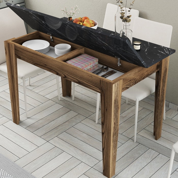 Hanah Home Mesa de Cocina Kiev 509 - Nogal y Negro Hanah Home Mesa de Cocina Kiev 509 - Nogal y Negro